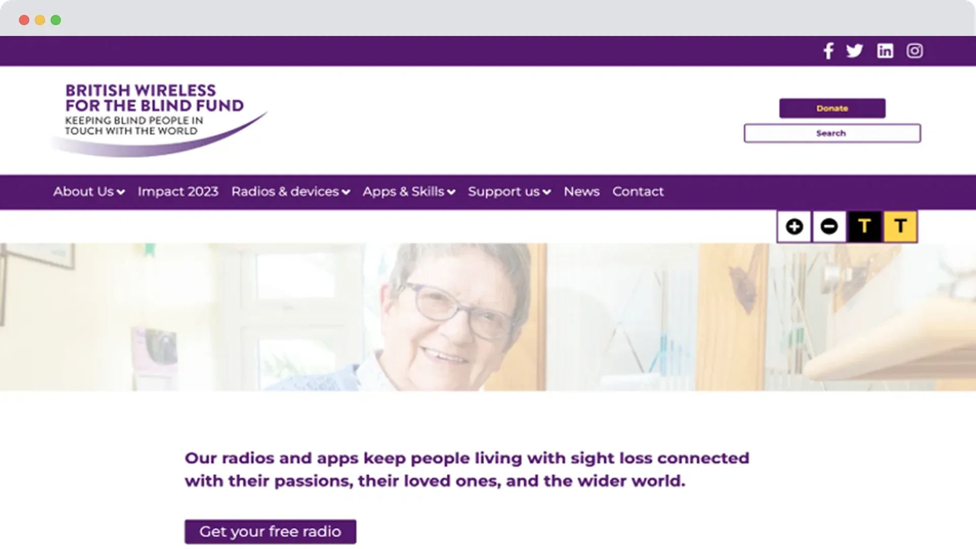 BWBF Homepage before the redesign