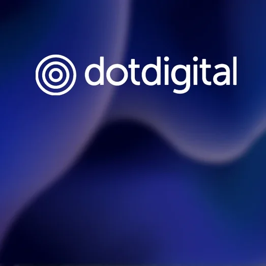 Dotdigital logo, white text on a dark blue gradient background.